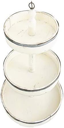 Creative Co-Op Decorative Wood & Tin 3 Tier Tray - Image 6