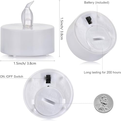 Flameless LED Tea Lights Candles 150 Pack Battery Operated Warm White - Image 4