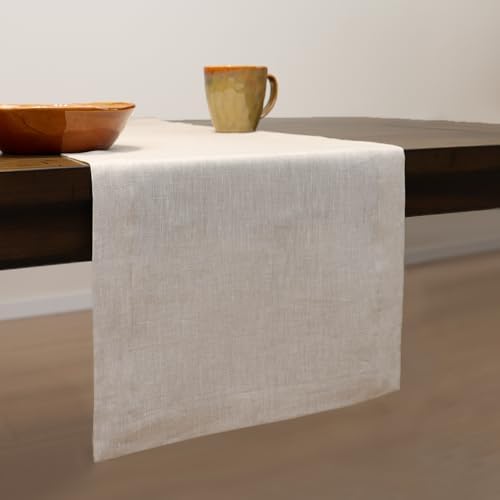 Linen Table Runner 72 Inches Long, 100% French Linen Table Runners - Image 2