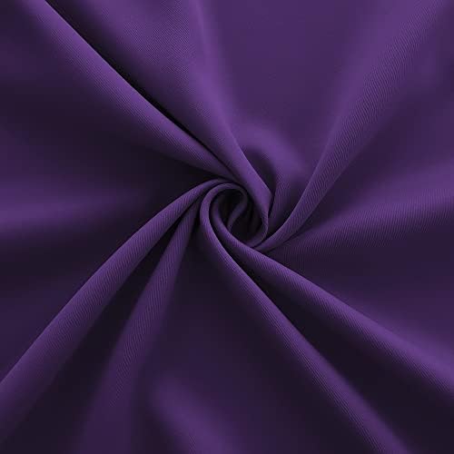 KOUFALL Purple Curtains 72 Inches Long for Bedroom Closet Door 2 Panels Set Royal Purple Curtains for Living Room 42x72 Inch Length - Image 5