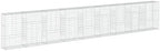 vidaXL Gabion Basket with Cover 354.3"x19.7"x59.1" Galvanized Iron - Image 7