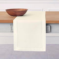 Solino Home Cotton Linen Table Runner Ivory Hemstitch, 14 x 90 in by SolinoHome