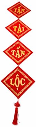 Vietnamese Lunar New Year Decoration Couplets- Red Hanging Couplets for TET Decor- Vietnamese TET Decoration_Lien Treo Trang Tri TET (Large 1.5m) - Image 6