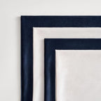 GIGIZAZA Pack of 4 Decorative Velvet Pillow Covers 20x20 Navy Beige - Image 3