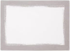 Elrene Home Fashions Villeroy & Boch Metallic Brushstroke Modern Linen Blend Placemat Set, 14 Inches x 20 Inches, Set of 4, White and Silver - Image 2