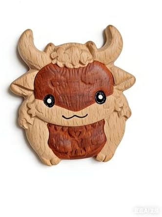 Hand-carved Sculptures, Chinese Zodiac Wooden Carvings, Hand-Carved Wood Sculptures for Home Decor & Gift(Dragons) by Unknown