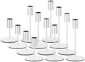 zeochyni Silver Candlestick Holders Set of 12 for Home Decor by zeochyni
