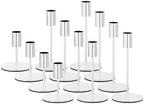 zeochyni Silver Candlestick Holders Set of 12 for Home Decor by zeochyni