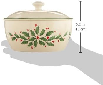Lenox Holiday Porcelain Covered Christmas Casserole Dish - Image 3