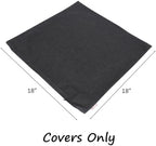 Outdoor/Indoor Sunbrella Throw Pillows Square Set of 2 Pieces 18 inch x 18 inch Spectrum Carbon - Cover Only, Insert Not Included - Image 5