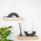 Taper Candle Holder Set - Candle Stick Holders for Dining Room Table, Entryway Table, or Fireplace Mantel - Modern Candelabra Home Decor (Black) - Image 3