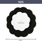 AHHFSMEI Round Faux Linen Placemats Set of 8 Heat Resistant Non-Slip Stain Proof Table Mats for Kitchen Dining Elegant Decor Place Mats (8, Black) - Image 2