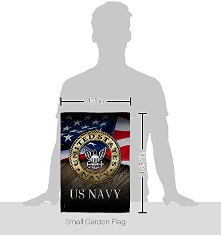 US Navy Garden Flag - Set Wall Holder Armed Forces USN Seabee United State American Military Veteran Retire Official - House Decoration Banner Small Yard Gift Double-Sided Made in USA 13 X 18.5 - Image 2