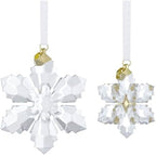 Swarovski Annual Edition 3D Ornament Set 2026, Crystal Snowflake, Clear, Star Shape, 2 Piece Collectible Holiday Decoration, Amazon Exclusive - Image 4