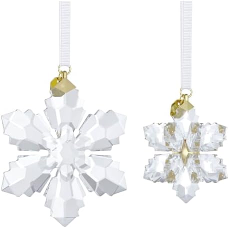 Swarovski Annual Edition 3D Ornament Set 2026, Crystal Snowflake, Clear, Star Shape, 2 Piece Collectible Holiday Decoration, Amazon Exclusive - Image 4