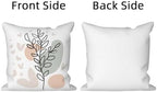 Bohemian Abstract Throw Pillow Covers 22"x22" Set of 4, Plant Leaves Geometric Minimalist Aesthetic Pillowcase for Sofa Chair Couch Bed Living Room Office Garden Patio Farmhouse Decorative - Image 7