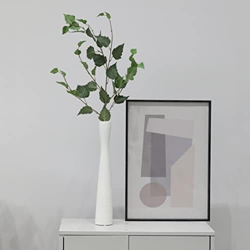 AETVRNI 16'' Tall White Ceramic Vase, Flower Vase, Pampas Grass Floor Vases - Image 5