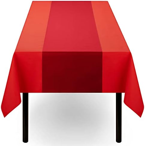Disposable Table Runner for Dining Table, 16" 20-Pack Linen-Like Red Paper Table Runners for Christmas, Party, Wedding Or Event - Image 3