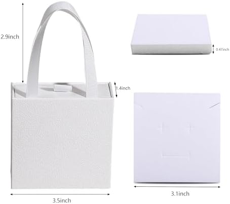 40 pcs paper boxes 9 x 9×3.5 cm white luxury gift storage, jewelry gift storage box for earrings necklaces bracelets rings - Image 2