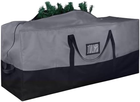 Christmas Tree Storage Bag, 9 ft, 600D Oxford, GRAY & BLACK by Bstge
