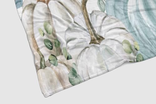Blue Pumpkin Flannel Throw Blanket 80X60in - Image 6