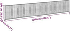 vidaXL Gabion Basket with Cover 472.4"x19.7"x78.7" Galvanized Iron - Image 3