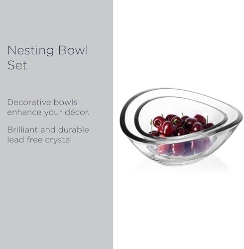 Mikasa Alister Lead Free Crystal Decorative Set of 2 Bowls, 10.75 inch, 8.25 inch - Image 5
