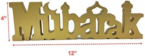 Eid Mubarak Moon Star Desktop Shelf Table top Decoration for Home Office Classic Decor Products (Eid Mubarak) - Image 4