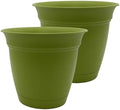 The HC Companies Eclipse Round Planter Pot, 12 Inch, Peridot, 2-Pack by TheHCCompanies