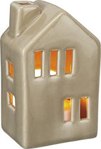 Primitives by Kathy Set of 3 Small House Shaped Stoneware Candle Holders - Image 4