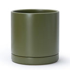 D'vine Dev 10 Inch Ceramic Planter Pot, Olive, 94-O-E-J by DvineDevPlanterPotsandStand