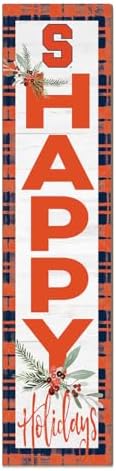 KH Sports Fan Syracuse Orange Holiday Porch Leaner, 11x46 Inches, Orange Outdoor Christmas Sign; Display Holiday Cheer with This Syracuse Orange Christmas Sign by CornellBigRed