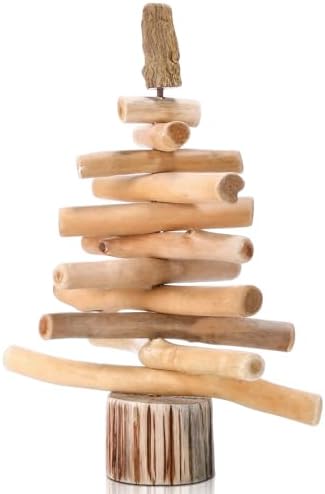 Civaner Driftwood Christmas Tree Tabletop Mantle Decor 12.2 Inch, Natural by Civaner