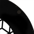 Kate and Laurel Caspen Cut Out Pattern Decorative Round Tray with Silver Metal Handles; 16 x 16; Black and Silver; Modern Glam Serving Tray with Handles for Living Room Decor - Image 6