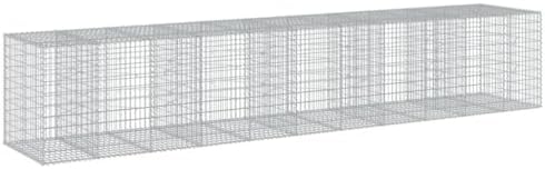 vidaXL Gabion Basket with Cover 216.5"x39.4"x39.4" Galvanized Iron - Image 7