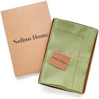 Solino Home 100% Pure Linen Dinner Napkins Moss Green, 20 x 20 in, Set of 4 - Image 3