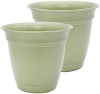 The HC Companies Eclipse Round Planter Pot, 20 Inch, Seafoam, 2-Pack by TheHCCompanies