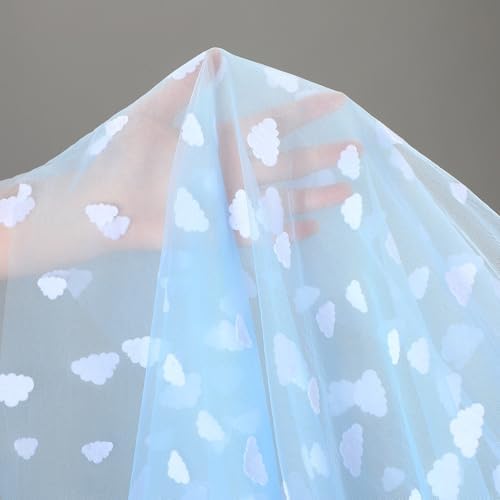 8 Pcs Blue Sky White Cloud Table Runner 29 x 70 in Cloud Decor - Image 5