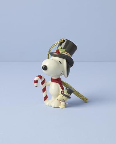 Lenox Snoopy & Woodstock Christmas Candy Cane Hanging Ornament - Image 2