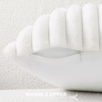 Pallene Faux Fur Decorative Throw Pillow Covers 26x26 Set of 2, White - Image 2