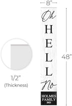 Personalized Welcome Sign for Front Door, Custom Welcome Sign for Porch Outdoor Welcome Home Decorations, 48"x8" PVC Sign (Design 1) - Image 5