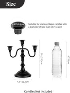 NUPTIO Candelabra Black Candlestick Holder: Taper Candle Holders Bulk - Image 2
