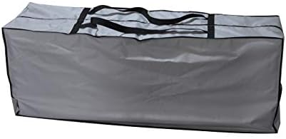 Outdoor Rectangular Cushion/Cover Storage Bag, Protective Zippered Storage Bags with Handles, 60"X20"X28" Grey by acoveritt
