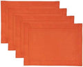 Solino Home Cotton Linen Woven Placemats Burnt Orange, 14 x 19 in, Set of 4 by SolinoHome