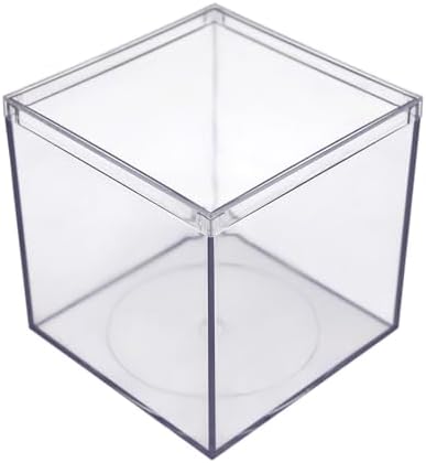 25-Pk Clear Acrylic Boxes with Lids, 4x4x4in, Candy, Party Favors & Gifts by GaryPlasticPackaging