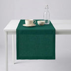 Solino Home 100% Pure Linen Table Runner Rainforest Long, Fete 14 x 90 in by SolinoHome