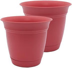The HC Companies Eclipse Round Planter Pot, 16 Inch, Rose, 2-Pack by TheHCCompanies