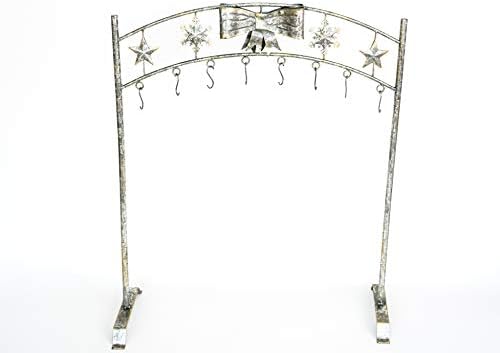 Silver Snowflake Christmas Stocking Holder Stand by Unknown