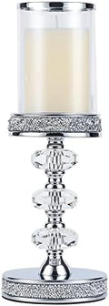 Candle Holder, Pillar Candle Holders, Crystal Candlesticks Holder for Wedding, Parties, Events, Chirstmas,Home Decor, Table Centerpieces CH048LD by Hanjue