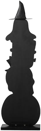 Glitzhome 36'H Wooden Halloween Stacked Ghost Frankenstein Skull Pumpkin Porch Decor, Farmhouse Yard Sign Rustic Style Porch Sign with Wood Base for Home Party Decor - Image 6